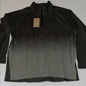 L NIKE GOLF TOUR ADV 1/2 zip PULLOVER TOP Shirt  Green fade  FD5833-325 $120